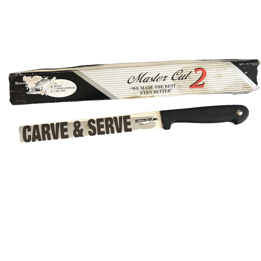 Master Cut 2 Carve & Serve Knife By‎ Jesco Stainless 8" Blade Vintage New In Box
